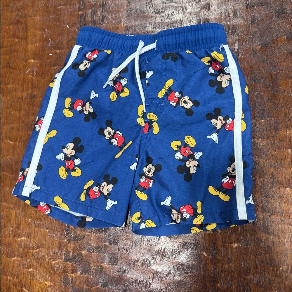 Disney Mickey Mouse Patterned Blue Kids Shorts